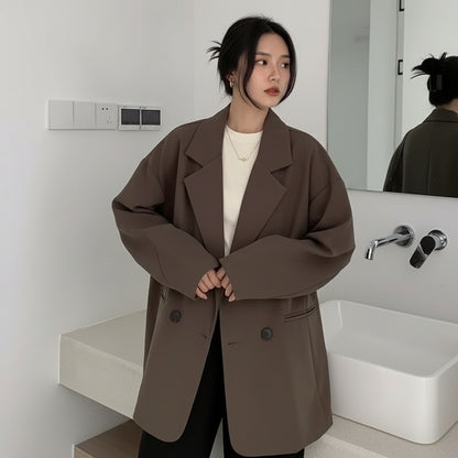 College Style Loose Fit Suit Jacket